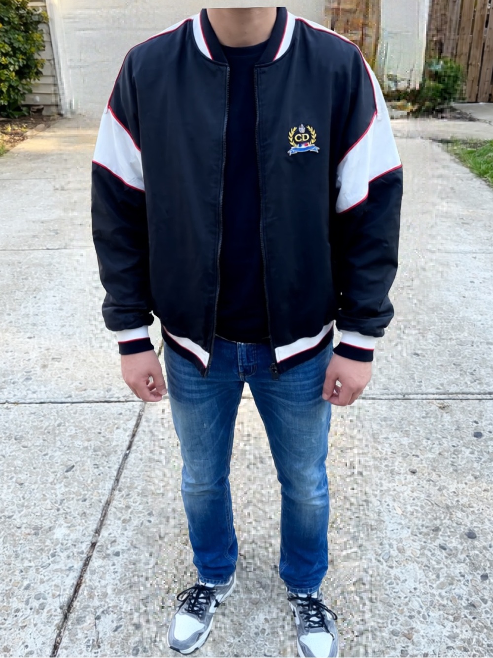 Christian Dior Vintage Men's Monsieur Track Jacket Black Extra Large Long XLL